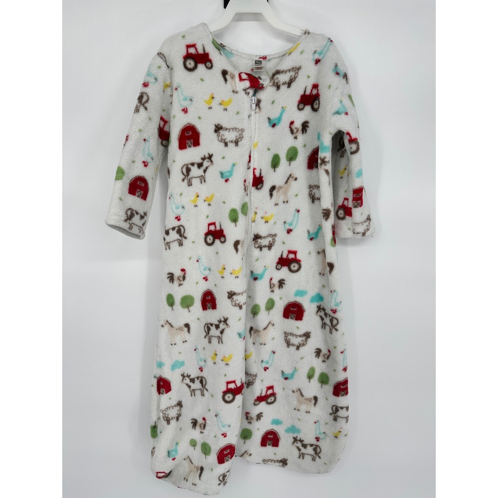 HB Baby Fleece Sleep Sack Wearable Blanket Farm Tractor Barn Print XL 18-24M